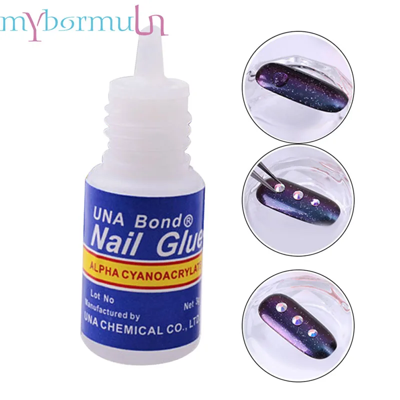 

MYBORMULA 1pcs 3g Strong Adhesive Nail Glue For Nail Rhinestones False Nails Manicure Accessories Fast Drying Glue Manicure Tool