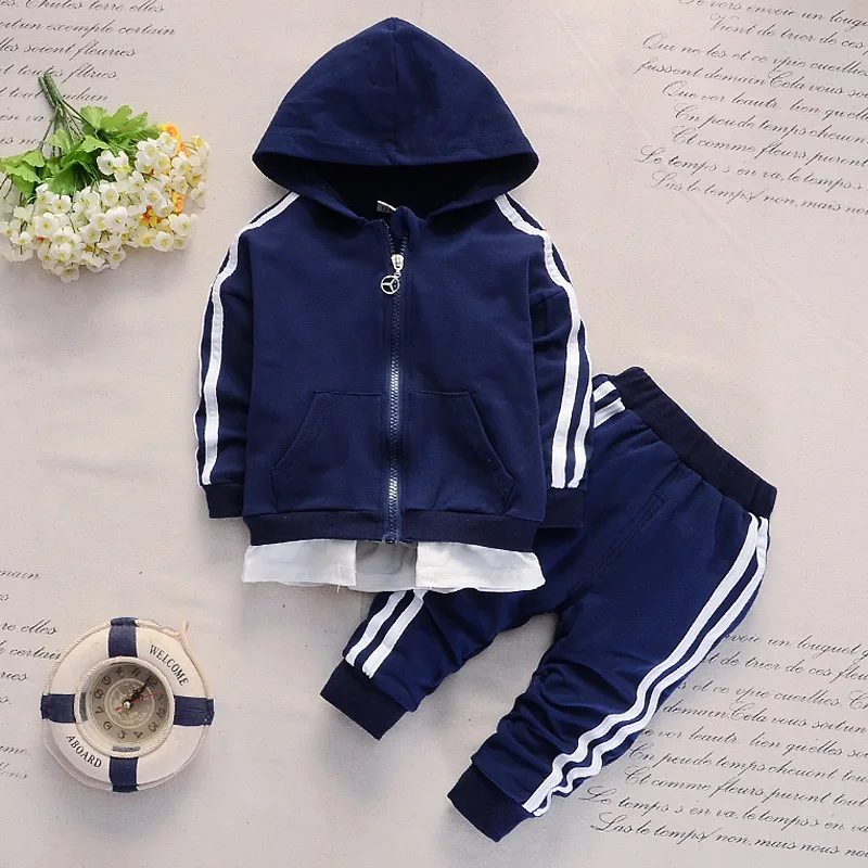 

2019 New Spring and Fall 1-4 Years Old Fashion Casual Baby Long Sleeve Hoodie Trousers Two Children Suit Kids Clothes