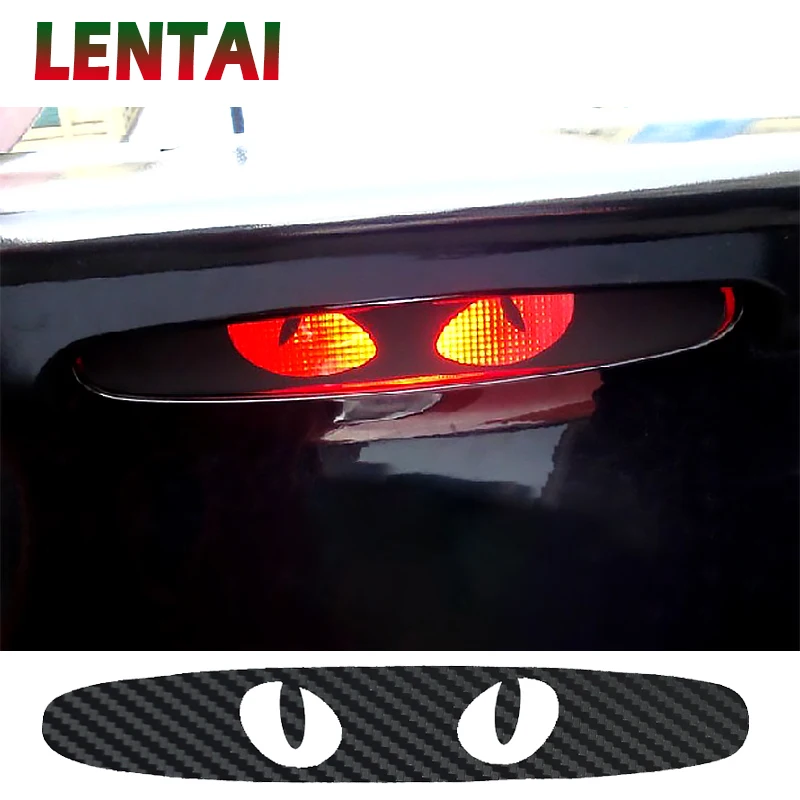 

LENTAI High Brake Light Auto Accessories Black Carbon Fiber Stickers Protective Decoration Decals Car Styling For Mazda 3