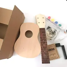 Портативный размер 21 дюймов Гавайские гитары укулеле DIY Kit Гавайи Гитара картина ручной работы деревянные музыкальные игрушки Музыкальные инструменты игрушки для детей