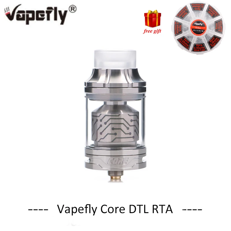 

Original Vapefly Core DTL RTA Q airflow system single coil/dual coil 4ml capacity for aegis legend mod VS galaxies mtl RTA