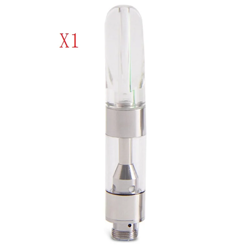 

CBD Cartridge Clearomizer 0.5ml Atomizer Ceramic Coil Flat Drip tip Tank For 510 Electronic Cigarette Vape Vaporizer Pen Mod 1pc