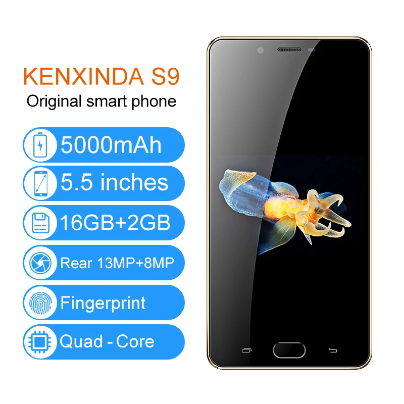 Оригинал мобильный телефон KEN XIN DA KENXINDA S9 4G 2 ГБ + 16 Android 7 0 четырехъядерный смартфон