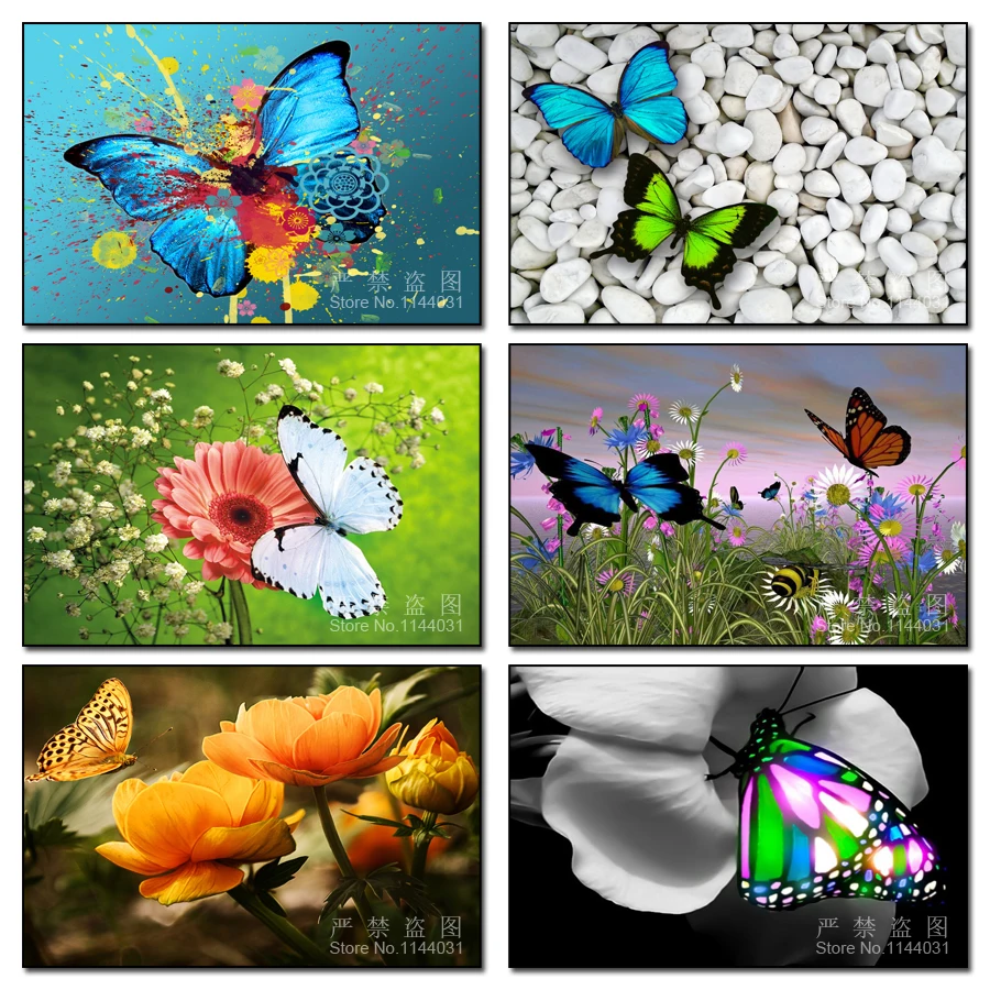 Diy 5D Diamond Painting Flower And Butterfly Full Square Mosaic Handmade Cross Stitch Kits Embroidery | Дом и сад
