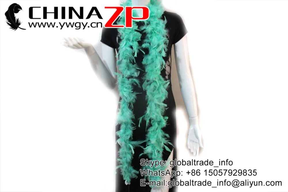 3 mint green wholesale 40g turkey feather boas (2)