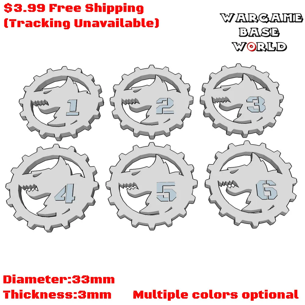 

Objective Makers for 40k- Space Wolves - Acrylic Objective Markers