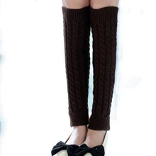 1 пара, Женские Вязаные Гетры, вязаные сапоги, эластичные длинные гольфы с манжетами для взрослых, женские гетры
