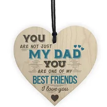 Папа мой лучший друг деревянные в форме сердца деревянные ремесла Рождественский Дом DIY елочные украшения винные этикетки маленькие подвесные аксессуары