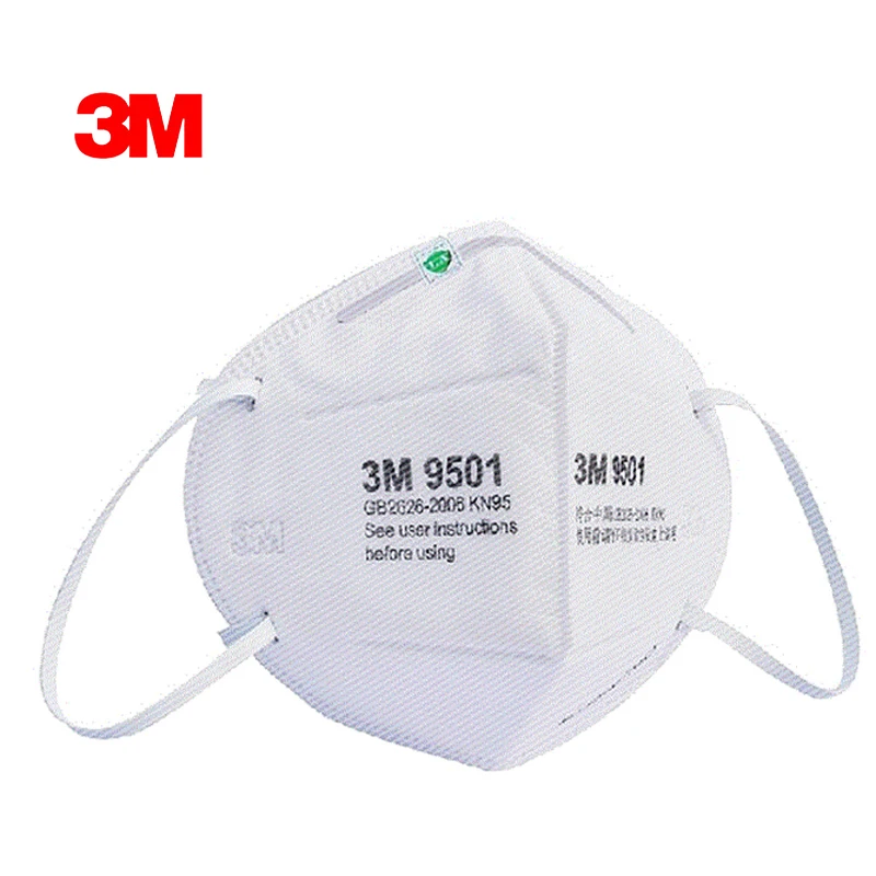 

2pcs 3M 9501 Mask Anti dust-masksPM 2.5mask Anti influenza non woven fabric folding filter mask Adult KN95 Riding safety masks