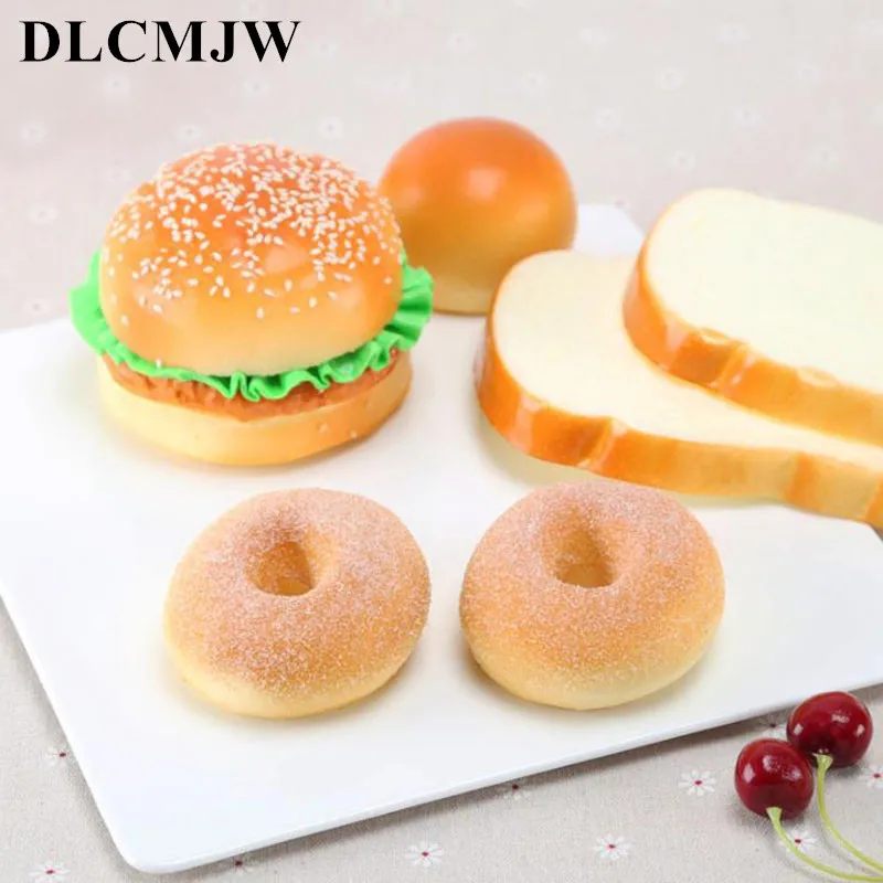 

1PCS Artificial bread fake food squishy PU Bread Simulation Model Soft Bread Fake Cake Bakery Photography props Decor Soft Bread