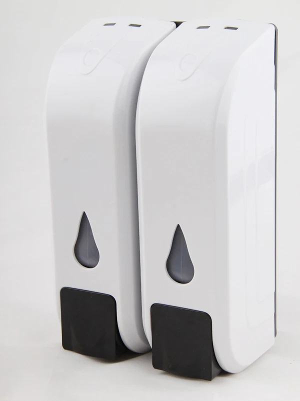 Пластиковый дозатор для шампуня ванная комната жидкое моющее средство СОП диспенсер Очищающая губка для стен ванная комната шампунь дозатор для мыла дозатор для душа - Цвет: White B2