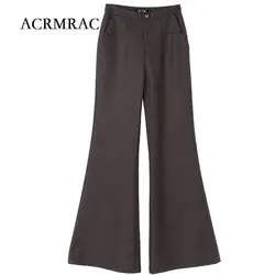 Acrmrac оригинал Осень и зима женский шерсти материал широкие брюки Штаны тонкие длинные Штаны повседневные штаны