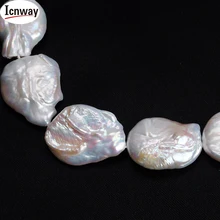 Натуральный AA жемчужное ожерелье Reborn пресноводные жемчужные 18*20 мм 15 дюйм(ов) "сделай сам", зажим для ожерелья, браслет, серьги