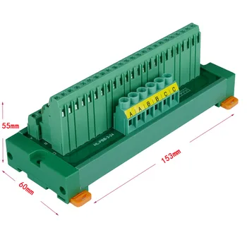 

3 channels to 24 channels DIN Rail Mount and Panel Mount power supply distribution terminal blocks splitter board