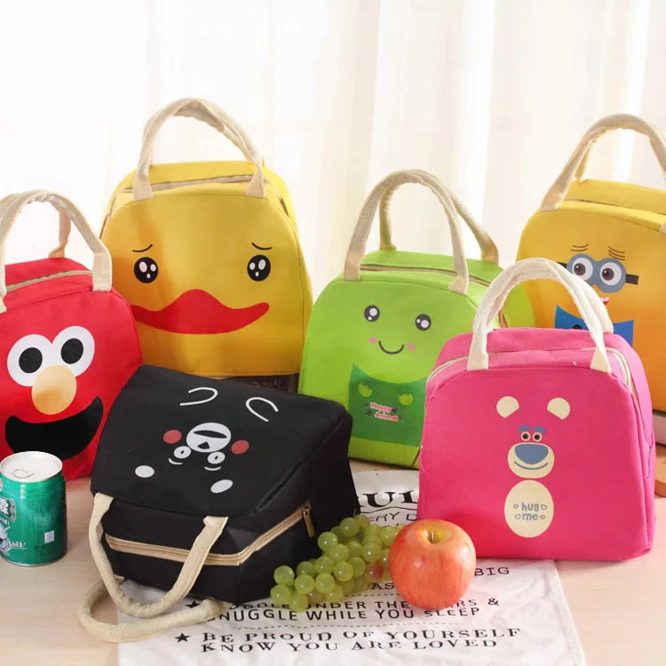 

4 color waterproof Oxford cloth cartoon pattern backpack picnic bag thickened portable cooler bag lunch box package