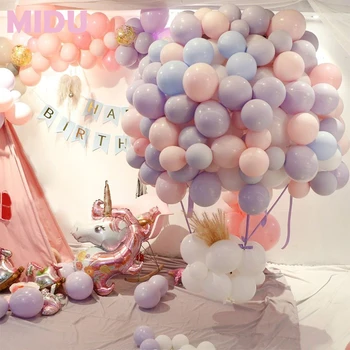 

100pcs/lot 10inch Macaron Color Balloon Pure Color Latex Balloons Kid Toys Home Birthday Wedding Party Decoration Globos MIDU086