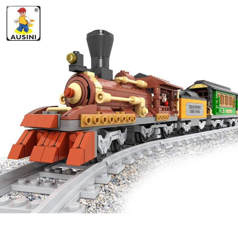

Ausini 483pcs Train building blocks Train Bricks Blocks children's educational toys brinquedos train