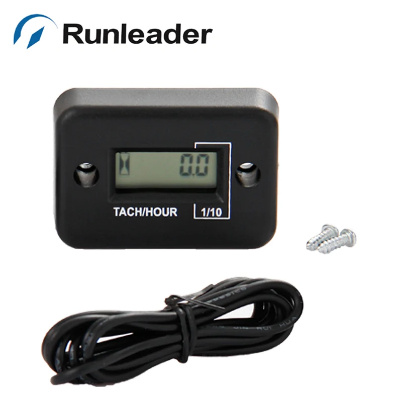 

Runleader HM012 Waterproof Inductive Tachometer Hour Meter For All Gasoline Engine,Marine,Motorcycle,Snowmobile