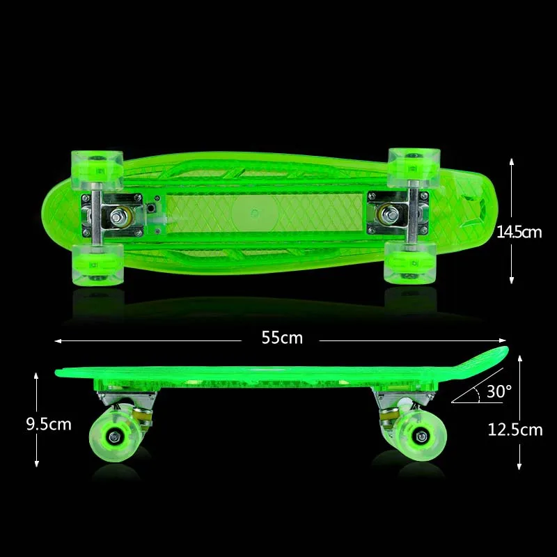 4 Wheels Children Skate Board with LED lights, New Designed Child Skateboard