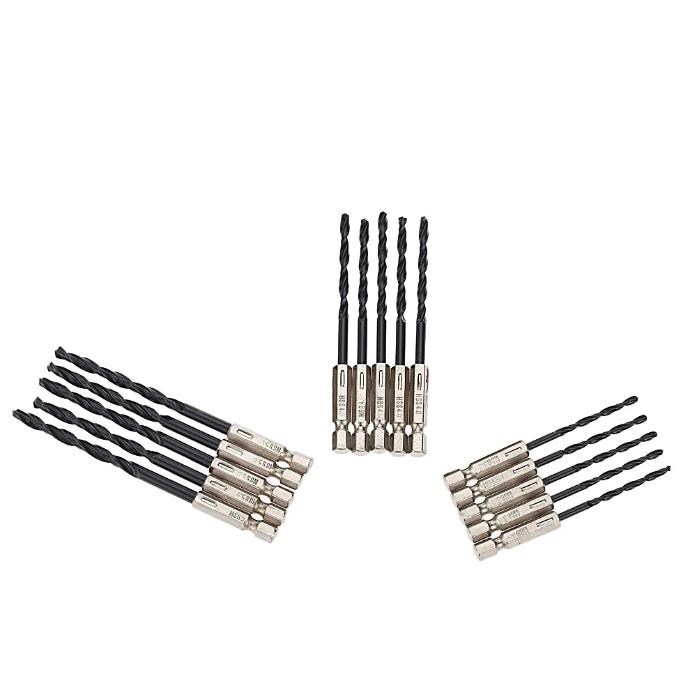 15pcs Twist Drill Bits Set HSS Quick-change Hex Shank ferramentas drill for Woodworking outillage Nitrogen treatment 15pcs Twist Drill Bits Set HSS Quick-change Hex Shank ferramentas drill for Woodworking outillage Nitrogen treatment