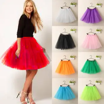 

Fashion Women Ladies Girls Tulle Tutu Mini Organza 3 layere Party Skirt underskirt Princess Party Skirt Gown