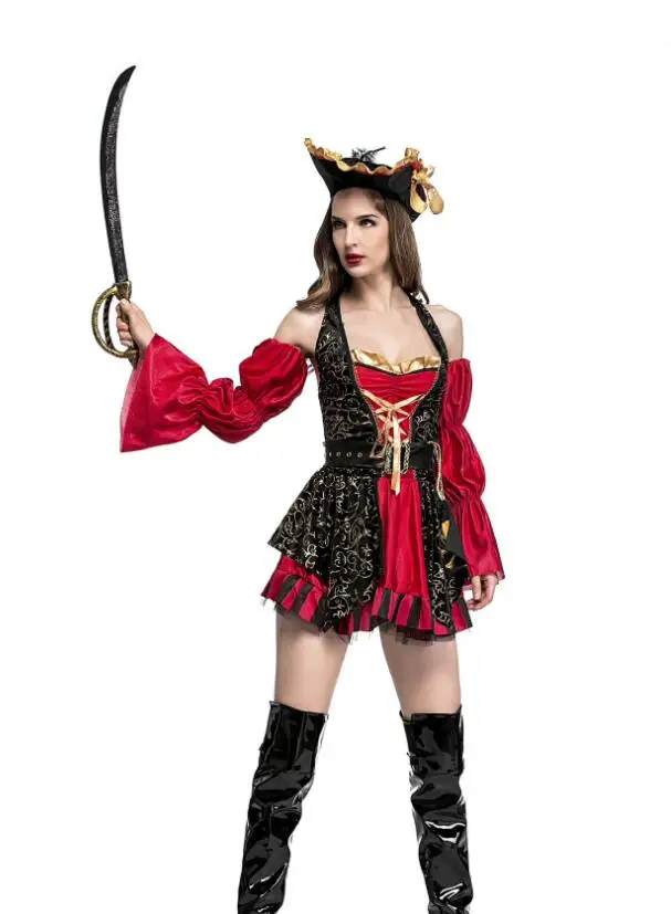 Ladies Fancy Dress Sassy Pirate Wench Caribbean Buccaneer hanging 33356 