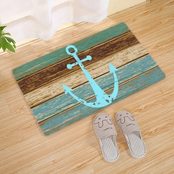 

40 x 60CM welcome front door entrance mat indoor mat rug Nautical Anchor Welcome Entrance Doormat Non Slip Floor Mat Front Door