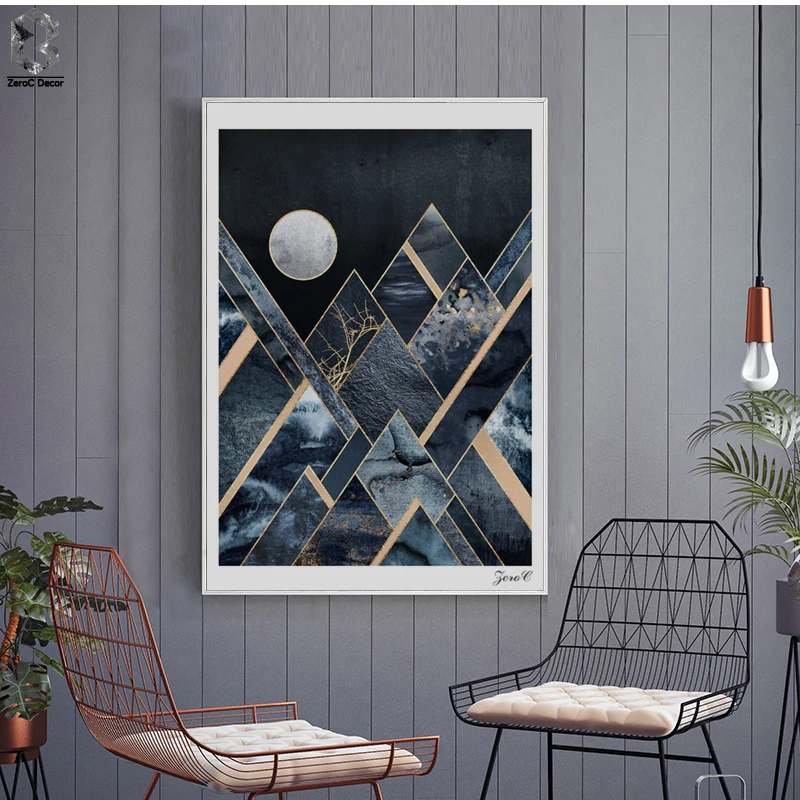 

Nordic Marble Canvas Painting Wall Art Posters and Prints Classic Geometric Wall Picture for Living Room Home Decor Artwork