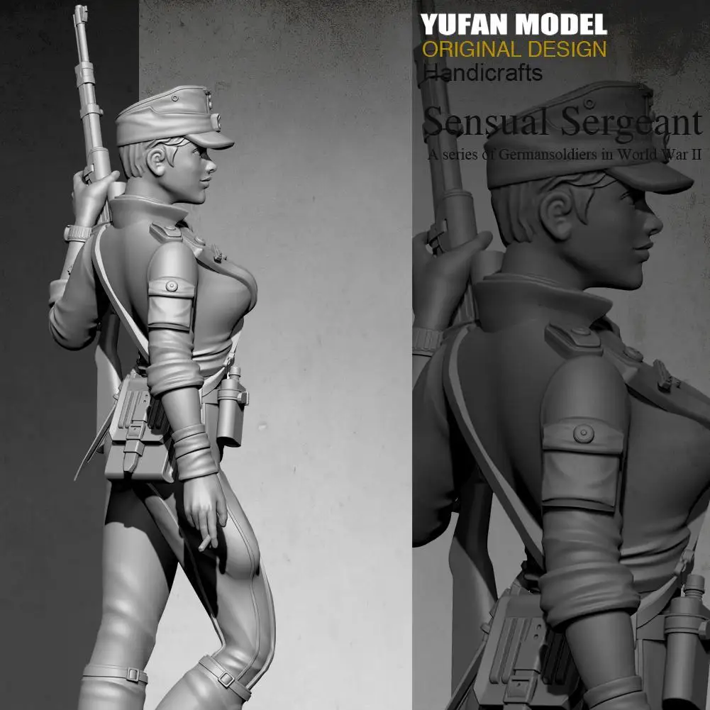 1/35 50 мм женские фигурки из снайперской смолы набор моделей солдата шутер красоты