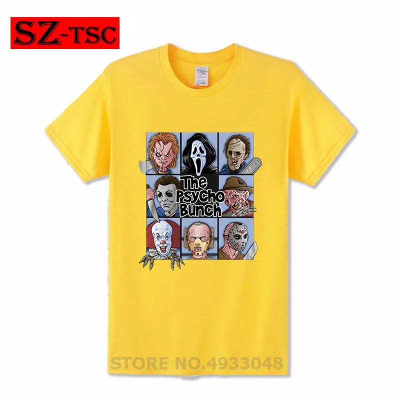 Новая мужская футболка с принтом персонажей из мультфильма psycho bunch Jason Voorhees