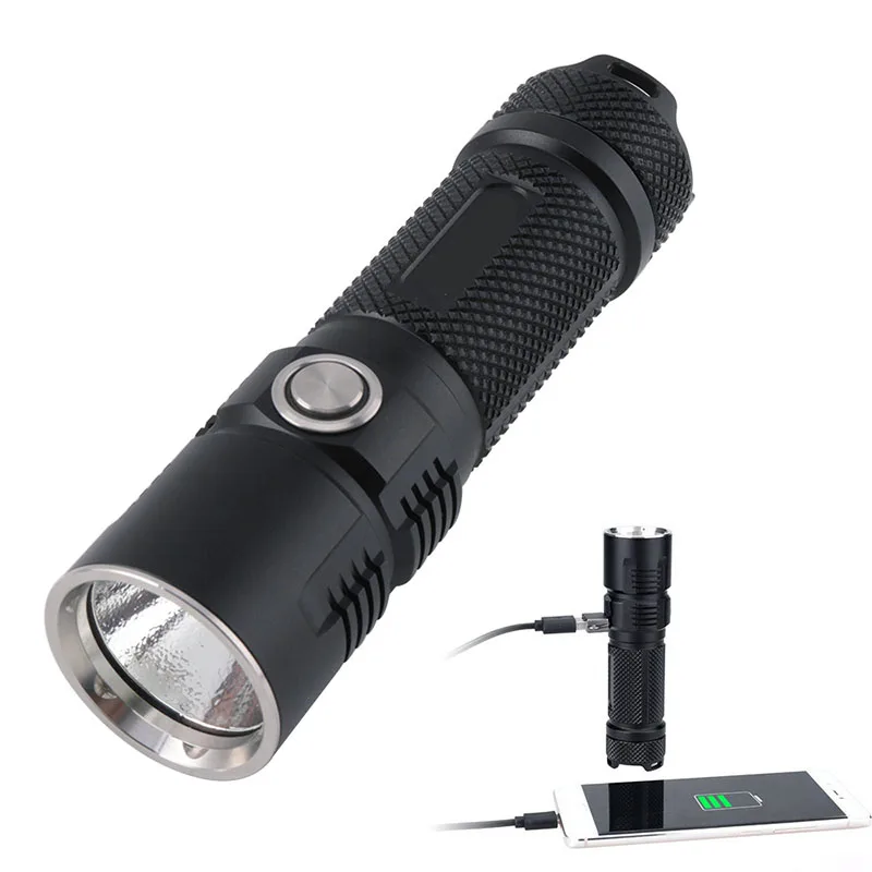 

High power glare XHP70 flashlight USB charging waterproof shatter-resistant flashlight