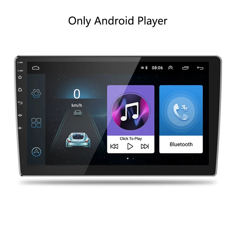 10 дюймов 2din Автомагнитола Android 8,1 универсальный gps wifi сенсорный экран автомобильный аудио стерео FM Автомобильный мультимедийный MP5 плеер зеркало-ссылка - Цвет: Only Android player