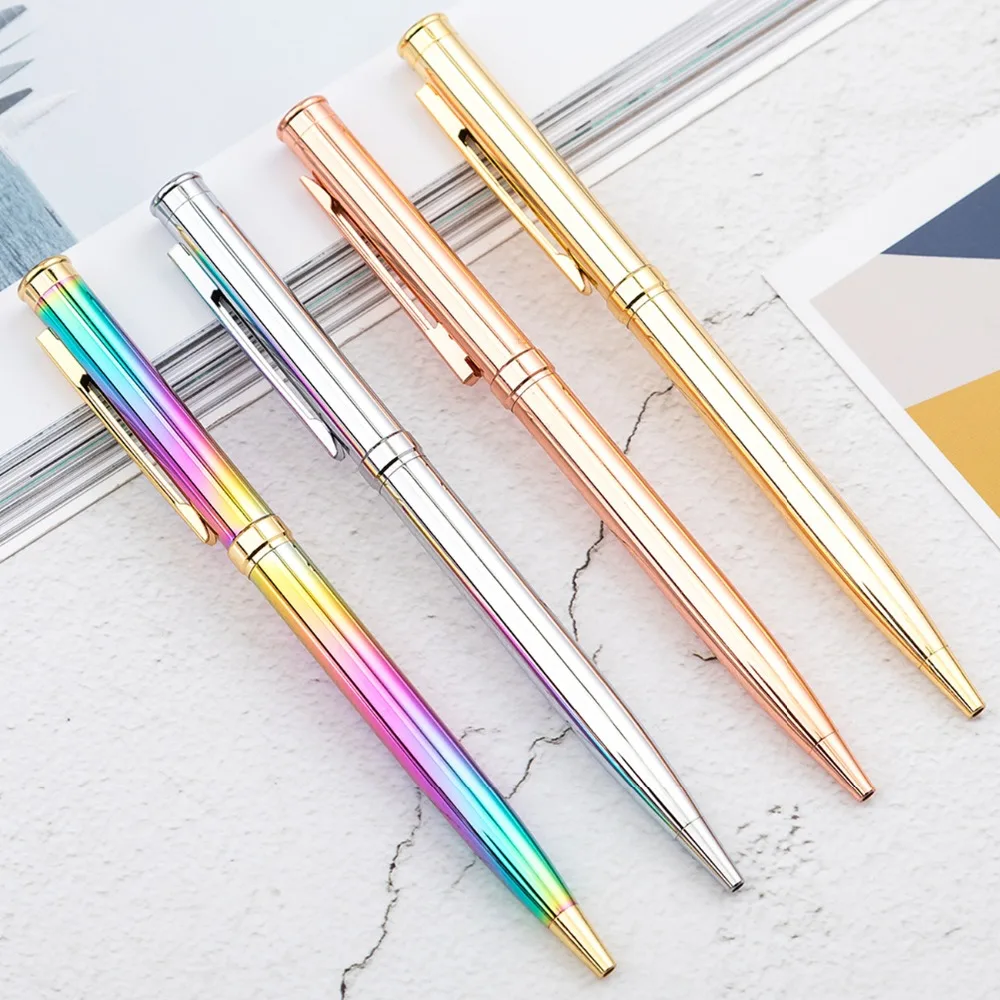 

Metal rotating ballpoint pen beautiful advertising gift pen office school writing pen metal pen