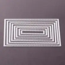 

Outside In Stitched Rectangle Stackables Metal cutting Dies For DIY Scrapbooking Photo Album Decorative Embossing 20