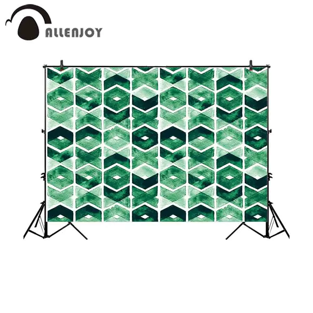 Allenjoy photophone photography backdrops gradient green chevron pattern decor watercolor new arrival background photo sessions |