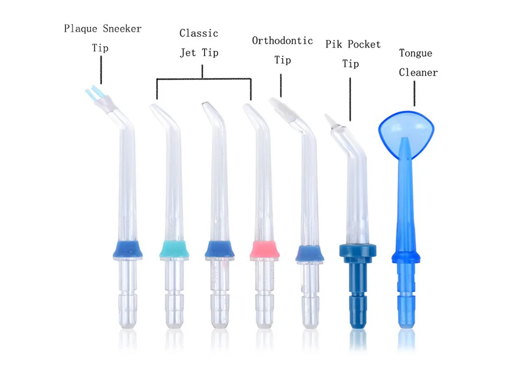 Профессиональный Мощный ирригатор для полости рта Gustala, зубная нить, водный ирригатор, струйный уход за зубами, 7 наконечников, семейный набор, Ирригатор
