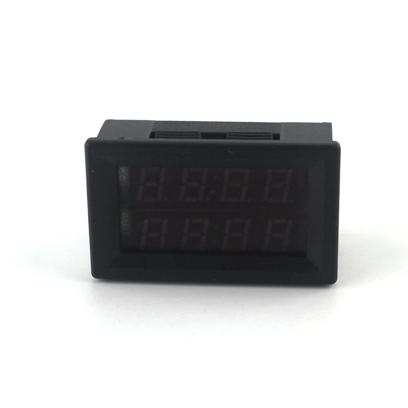 Digital Voltmeter Ammeter DC 200V 10A, 4 Bit LED Dual Display Voltage Amp Panel Meter, 12V 24V Car Current Monitor Tester, Red Blue LED image 6