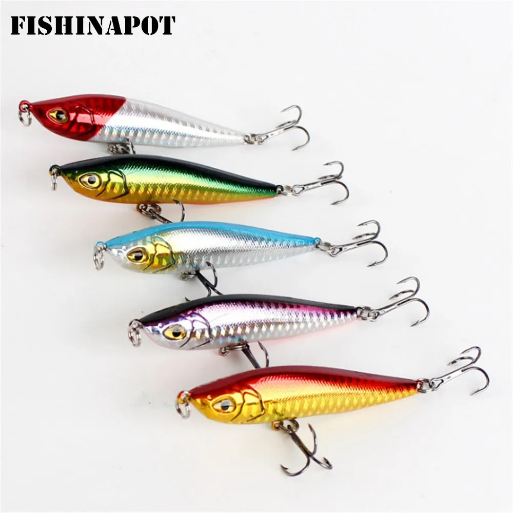 FISHINAPOT 1 шт. 8 см/15 г приманка карандаш опускается на дно высокое качество LaserFishing