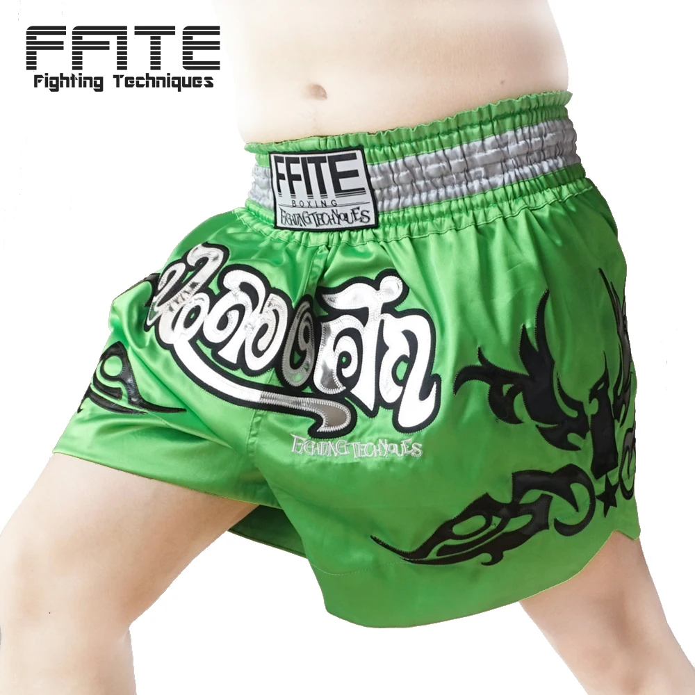 New MMA Boxing Shorts Men's Kick Gel Boxing Muay thai Pants green Sanda