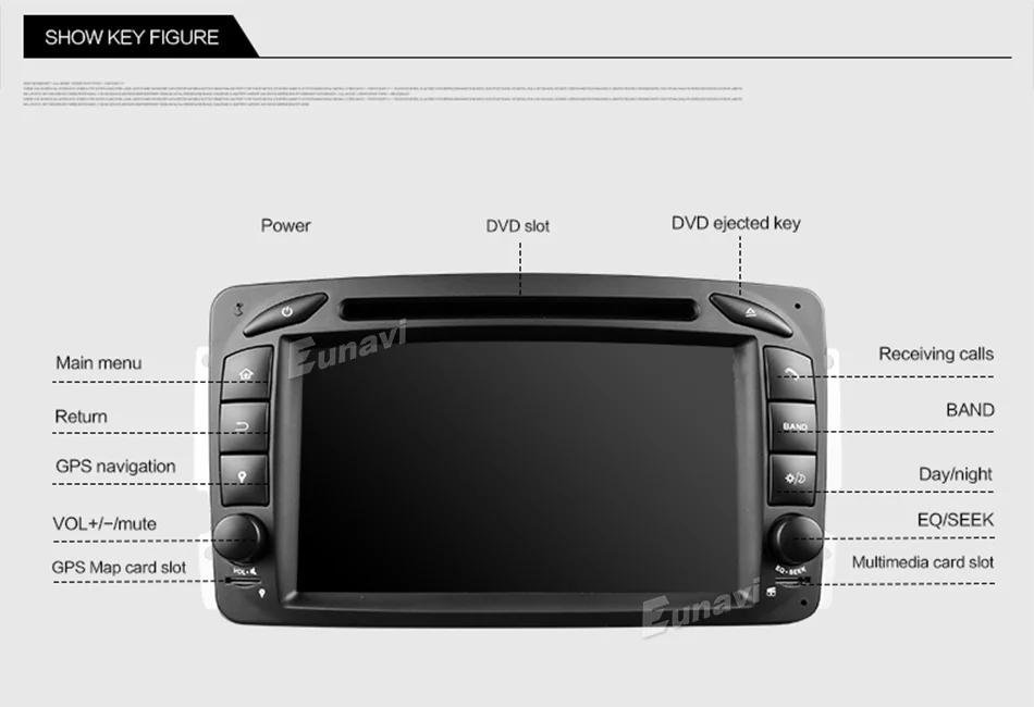 Cheap Eunavi 7" 2 Din 1024*600 HD Octa Core 4GB 32GB Android 8.0 Car DVD GPS For Benz C-Class W203 W209 G-Class W463 A Class W168 Vito 27