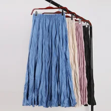 Новая весенняя приталенная плиссированная юбка в стиле ретро, уличная белая, черная, розовая, средней длины, трапециевидная Повседневная Милая юбка феи