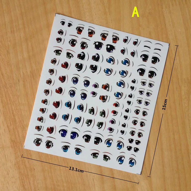 Модель водных наклеек для глаз глиняная кукла инструменты для изготовления нового специального предложения - Цвет: see chart