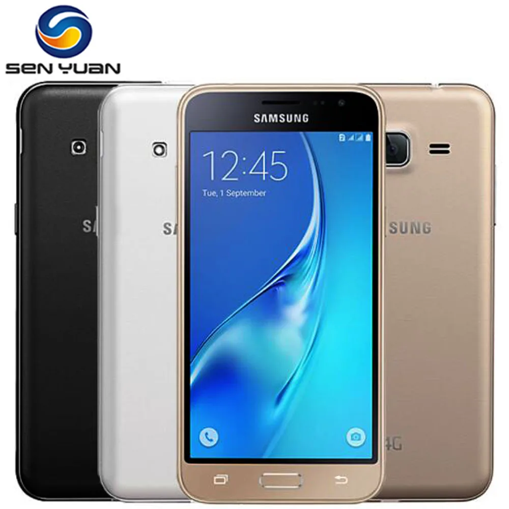 J320 разблокированный оригинальный Samsung Galaxy J3 (2016) 8 Гб LTE Android четырехъядерный