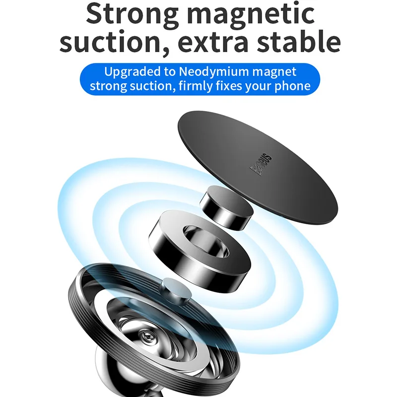  Baseus Magnetische Auto Telefon Halter für iPhone Samsung Handy Ständer Magnet 360 3D Rotation GPS 
