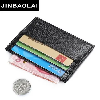 

PU Leather Unisex Business Card Holder Wallet Bank Credit Card Case ID Holders Women Cardholder Porte Carte ID Card Wallet Bags