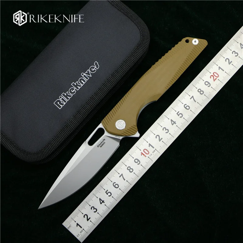 Складной нож Rike RK802G Flipper 154 см Сталь G10 титановая ручка для кемпинга охоты