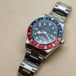 Элитный бренд новый для мужчин автоматические механические часы черный Bay красные, синие керамика ободок из нержавеющей стали сапфировые
