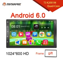 TOPSOURCE Car Multimedia Player 7inch Universal RDS 2 Din Car Radio Android 6.0 Car DVD Player GPS 1G NAVIGATION For VW  Nissan 