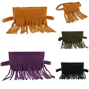 

Fringed Ladies Pockets Solid Color Simple Wild Fashion Messenger Bag Large capacity High Quality Multi-function Belt Bags YL5