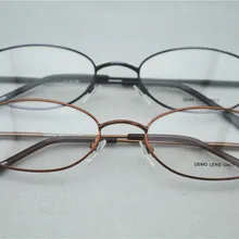 Полностью Металлическая оправа, черные/коричневые женские и мужские Оптические очки, оправа для очков, оправа для очков